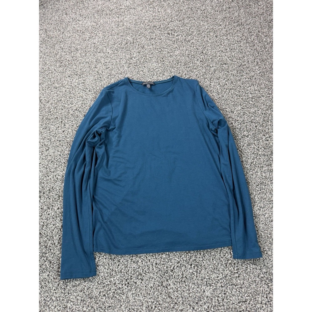 Eileen Fisher Long Sleeve T Shirt Women's Size Small Blue